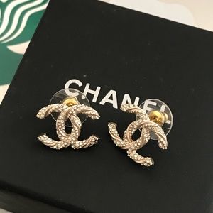 Chanel Golden Twisted Earrings